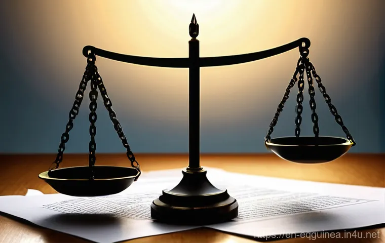 적도 기니의 법률 체계와 주요 법률 - **Prompt:** A visually rich scene illustrating the "Dual Tapestry" of Equatorial Guinea's legal syst...