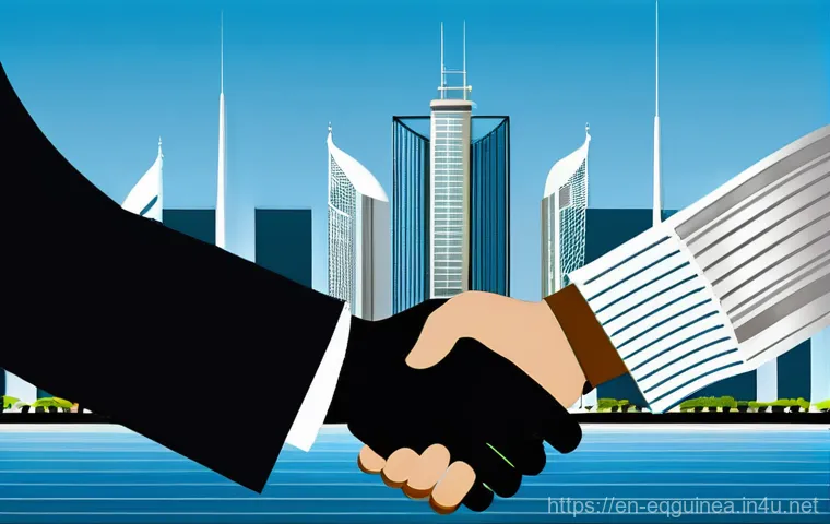 적도 기니의 법률 체계와 주요 법률 - **Prompt:** A powerful symbolic image representing "Landmark Shifts" in Equatorial Guinea's legal la...