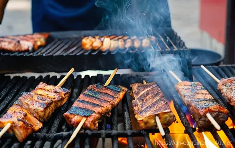 적도 기니에서 먹을 수 있는 거리 음식 - **Prompt 1: Vibrant Malabo Market Morning**
    A wide, eye-level shot capturing the bustling energy...